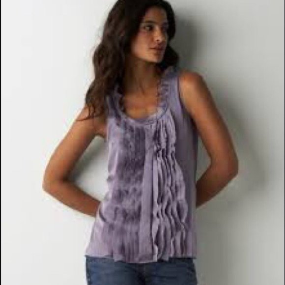 LOFT Cascading Ruffle Shell - Picture 7 of 7